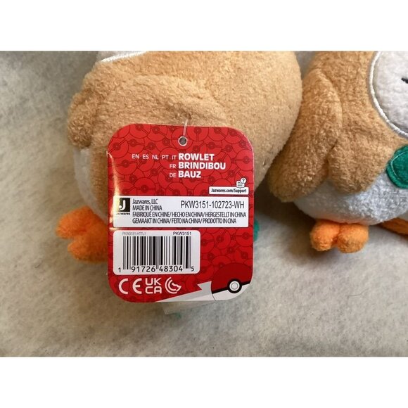 Pokémon Rowlet Plush Toy Set Of 2 By Jakks Pacific - Picture 6 of 6